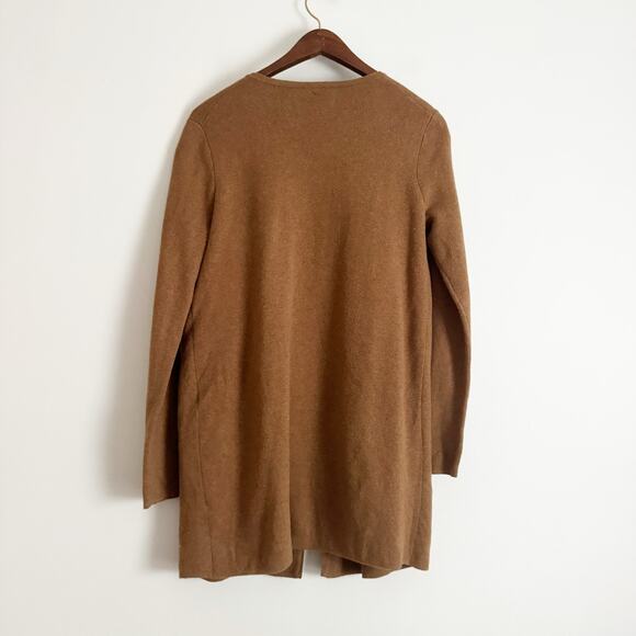J. CREW Vanessa Open Front Longline Cardigan Sweater Camel Tan XS - Picture 6 of 9
